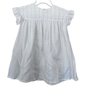 Minilli girls ecru swiss dot dress size 2